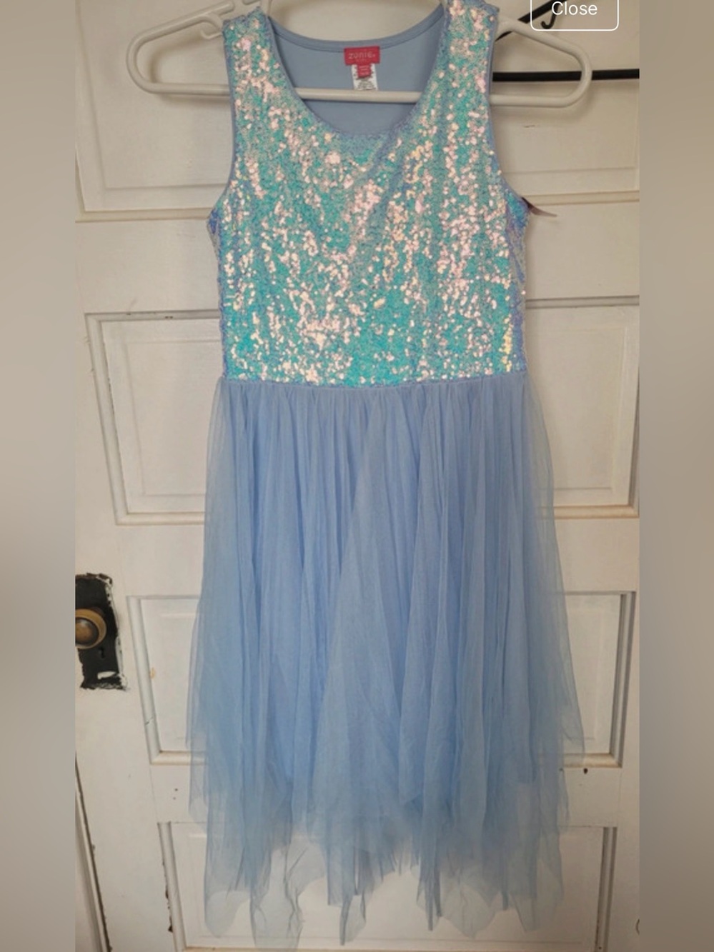 Zunie Girls Blue Sequin and Light Blue Tulle Party Dress